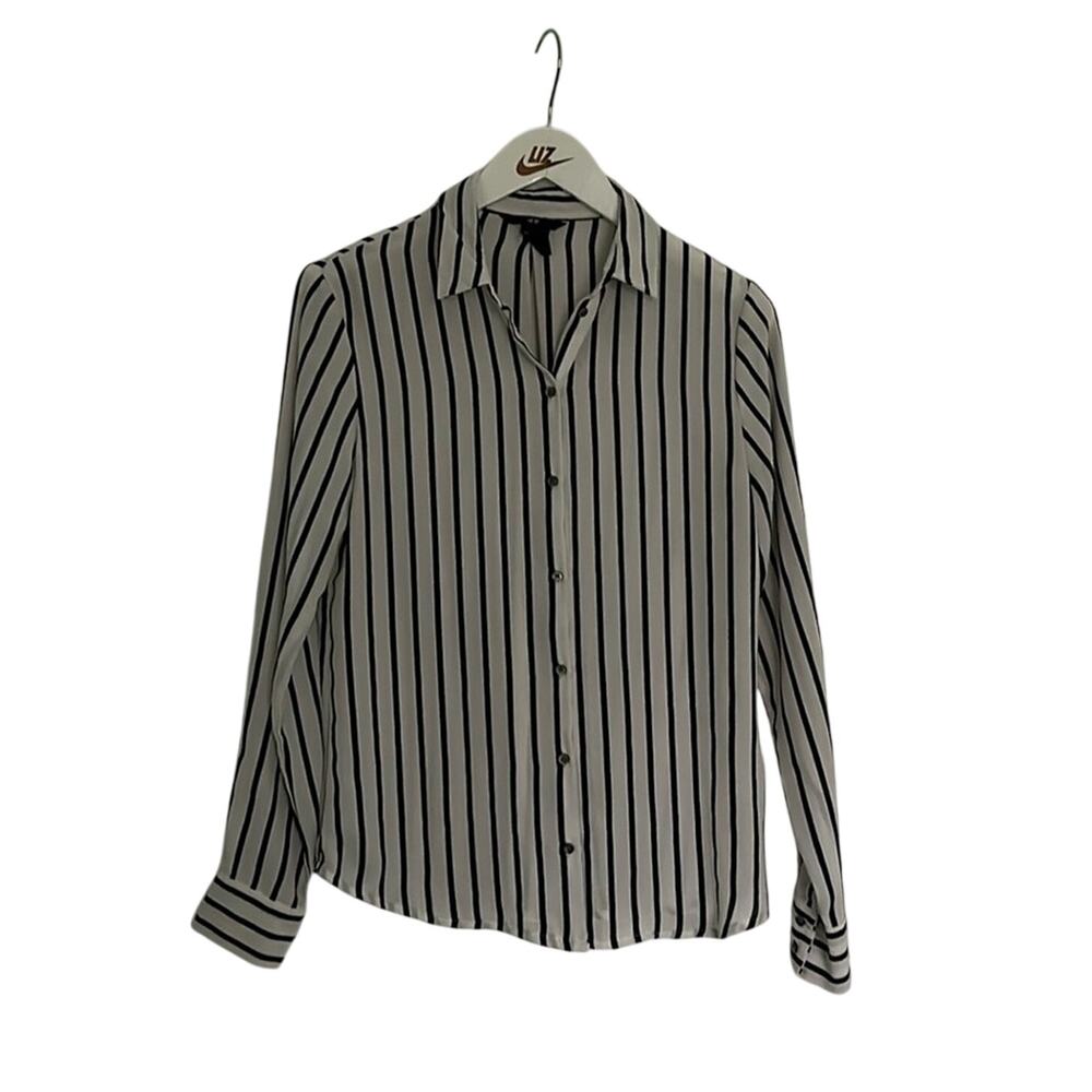 H&M Striped Button Up Blouse